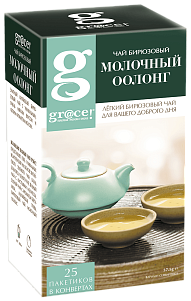 Чай GRACE Бирюзовый молочный оолонг фольг.конв 25пакх1.5гр