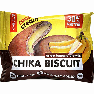 Печенье Чикалаб протеиновое банановый брауни неглазированное 50гр