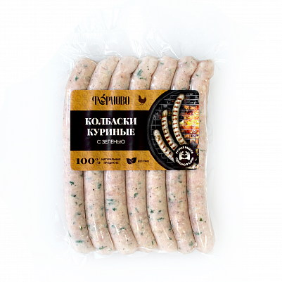 Колбаски "Фермово" куриные с зеленью кг