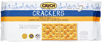 Крекер "CRICH" Crackers unsalted несоленый ,250 г, Италия