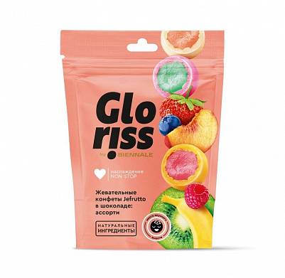 Жевательные конфеты Biennale Gloriss в шок. ассорти м/у 75гр