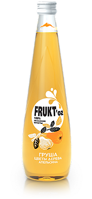 Напиток Frukt'oz безалкогольный сильногазированный со вкусом Груша цветы дерева апельсина с/б 0,525л