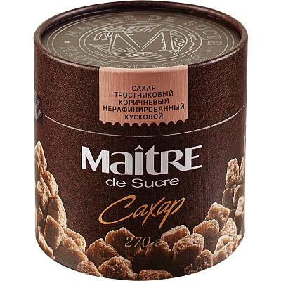Сахар Maitre de Sucreледенцовый кристаллический коричневый 300гх6
