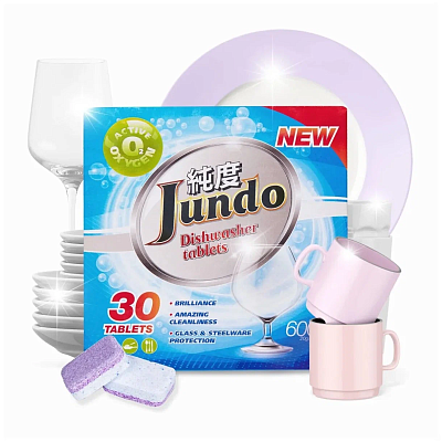 Таблетки Jundo Active Oxygen 3в1 для посудомоечных машин 30шт