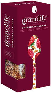 Гранола granolife Клубника-малина коробка 200гр