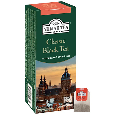 Чай  Ahmad Tea Классический черный 25пак.х2г (Ахмад)