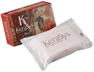 Мыло Kerasys для лица и тела Silk Moisture с экстрактами альпийских трав и миндальным маслом 100гр