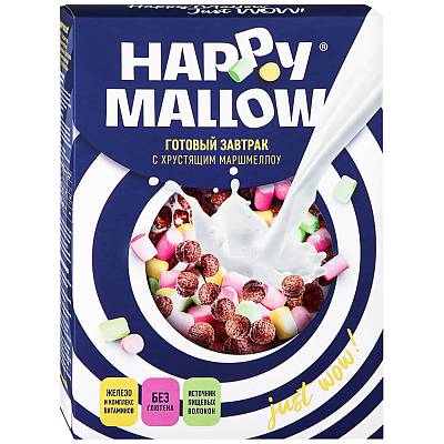 Готовый завтрак HAPPY MALLOW  с маршмеллоу 240г