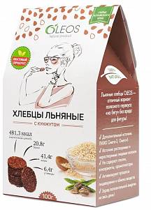 Хлебцы льняные с кунжутом Oleos 100гр