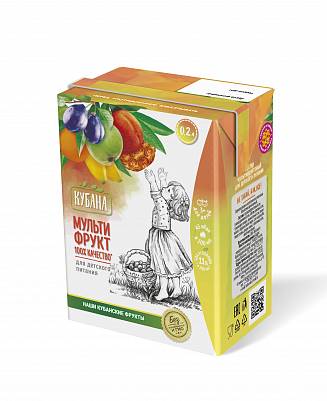 Нектар "Кубана" мультифруктовый для детского питания 0,2л