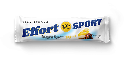Батончик Effort Sport протеиновый Микс кокос/фисташка/лимонный пирог/персик 40г