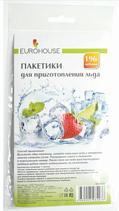 Пакетики для льда "EuroHouse" (196 кубиков), 7 листов