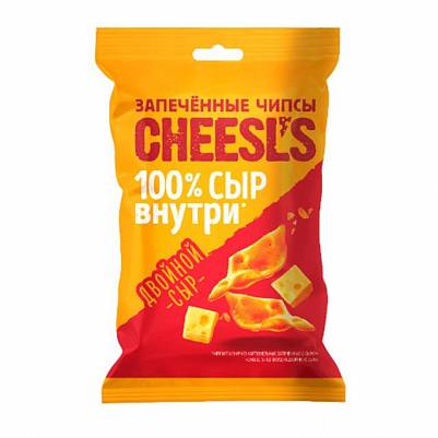 Чипсы CHEESL`S пшенично-картофельные запеченные с сыром/вкус двойного сыра 100гр