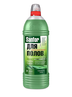 Средство Sanfor для мытья полов Ультра Блеск Свежесть утра 1л