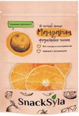 Чипсы фруктовые Здоровый перекус Snacksyla мандарин 30гр