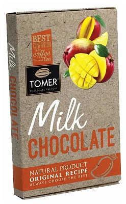 Шоколад TOMER Молочный с манго 90гр