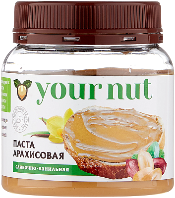 Паста Your nut арахисовая сливочно-ванильная 250гр