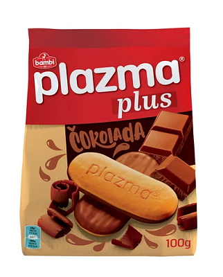 Печенье Plazma обогащенное витаминами в молочном шоколаде м/у 100гр