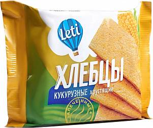 Хлебцы Leti Кукурузные хрустящие запеченные 60гр