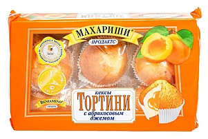 Тортини Махариши Продактс с абрикосовым джемом 200гр