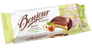 Тарталетки Bonjour Konti с ореховой пастой в глазури 200г