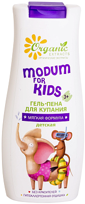 Гель-пена для купания Modum for Kids детская мягкая формула 250гр/Беларусь