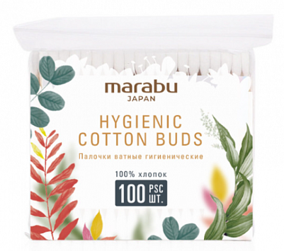 Ватные палочки Marabu Botanica зип-пакет 100шт