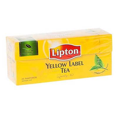 Чай Lipton Yellow Label Черный 25пакх2г (Липтон)