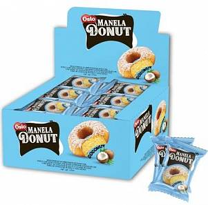 Пончик "Manela Donut" с кокосовой стружкой и белым шоколадом 45гр