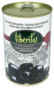 Оливки Liberitas черные б/к ж/б,300мл