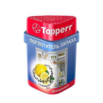 Поглотитель запаха для холодильника Topperr  2в1 лимон/уголь
