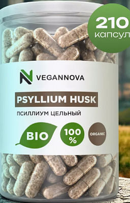 Псиллиум Vegannova капсулы 210шт пл. банка 84гр