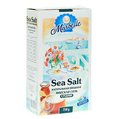Соль Marbelle морская средняя 750г