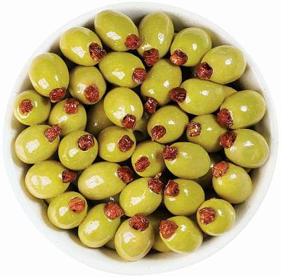Оливки Греко Халкидики с вялеными томатами маринад
