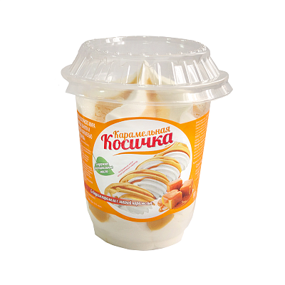 Мороженое Косичка Карамельная с ароматом ванили и вкусом карамели пл/ст 160гр