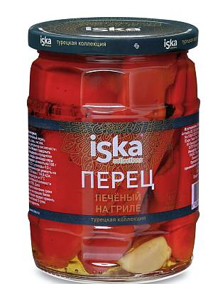 Перец Iska печено-консервированный 580мл