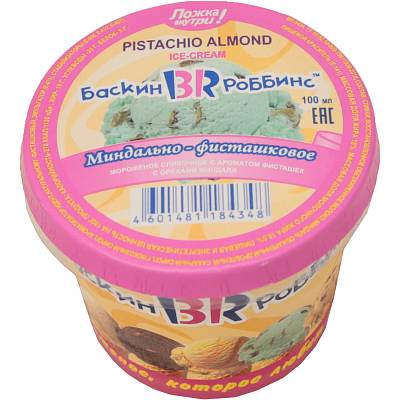 Мороженое Баскин Роббинс Миндально-Фисташковое (с ложечкой), 100 мл