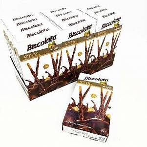 Палочки Biscolata бисквитные в молочном шоколаде с фундуком 32гр