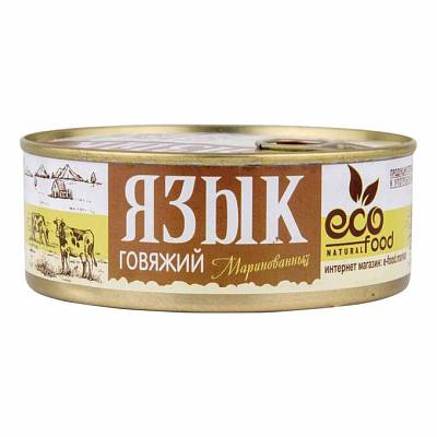 Язык говяжий "EcoFood" маринованный ж/б 240г