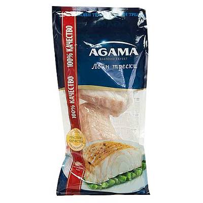 Треска Agama лойн филе-кусок без кожи замороженный 400 г (Агама)