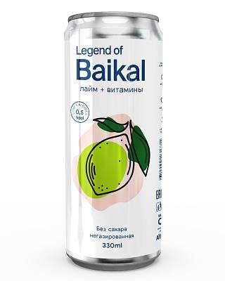 Напиток Байкал негазированный лайм+витамины ж/б 0,33мл