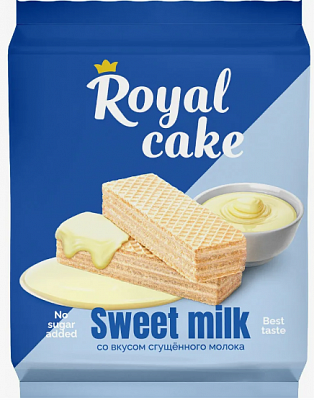 Вафли Royal Cake Сгущенное молоко на сорбите 120гр