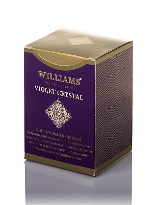 Чай WILLIAMS - VIOLET CRYSTAL Черный байховый цейлонский с лепестками василька и кусочками манго. 100гр