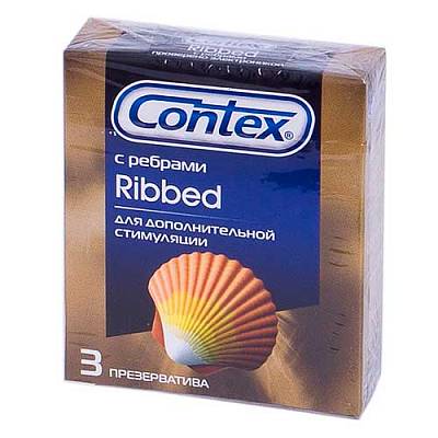 Презервативы Contex №3х12 Ribbed (с ребрами)
