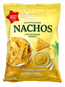 Чипсы кукурузные Papa Nachos со вкусом Горчица с луком 75г