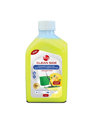Моющее средство для пола и поверхностей "DEW Clean Side" Сочный лимон, 1л