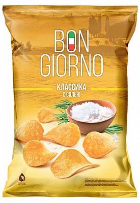 Чипсы Bon Giorno картофельные с солью 90г