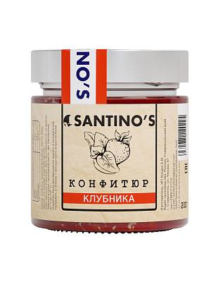 Конфитюр Santino's клубничный ст/б, 200 гр.