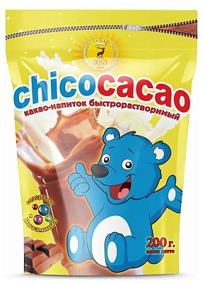 Какао-напиток "Chicocacao" быстрорастворимый zip-пакет, 200гр