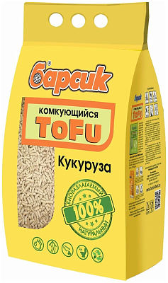 Наполнитель "Барсик" TOFU Кукурузный, 4,54л